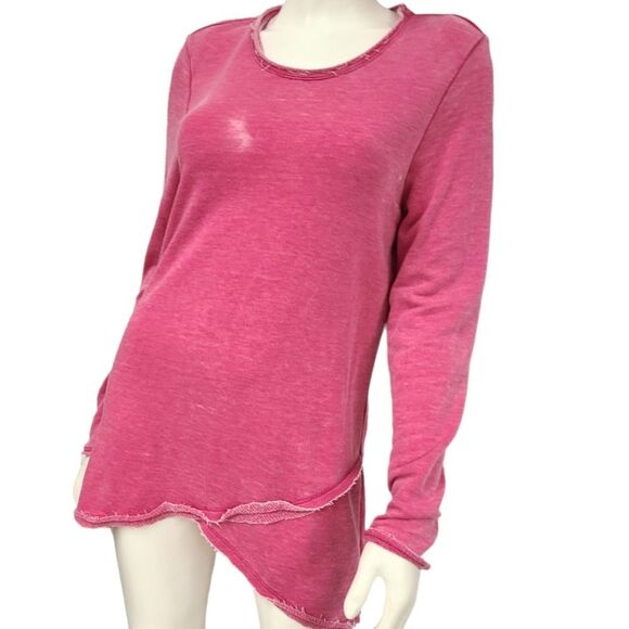 Workshop Republic Pink Sweatshirt Womens Medium Distressed Tunic - Picture 3 of 6